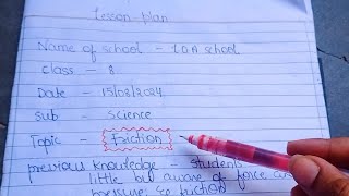 science lesson plan evs lesson plan friction  how to make lesson plan [upl. by Valencia]