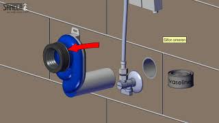 Installatie van urinoir met radarspoelsysteem op rail variant RS [upl. by Surad]