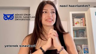 MİMAR SİNAN GÜZEL SANATLAR ÜNİVERSİTESİNİ NASIL KAZANDIM  tyt yetenek sınavları kurs [upl. by Gerik]