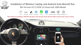 kSmart Box Wireless Carplay Installation for Porsche 9972 2009 Model PCM30 Head Unit [upl. by Nalym]