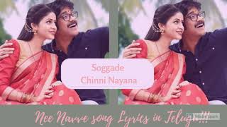 Nee Navve Hayiga Undi Song Lyrics in Telugu [upl. by Ailaro]