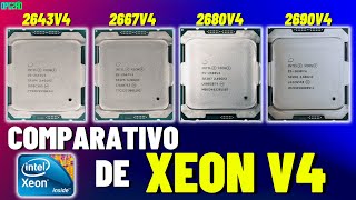 QUAL O MELHOR XEON V4 2643V4 VS 2667V4 VS 2680V4 VS 2690V4 COMPARATIVO EM JOGOS [upl. by Ridglee]