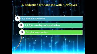 MCQ on Quinoline and Isoquinoline [upl. by Treharne]