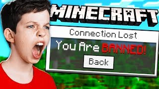 I BANNED MY LITTLE BROTHER ON MY MINECRAFT SERVER [upl. by Marlena]