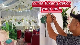 DIY cara mengikat FLORAL FOAMOASIS basah di backdrop pelaminan dari triplek son orson [upl. by Donatelli]