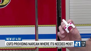 CSFD providing Narcan to high risk areas [upl. by Lienaj]