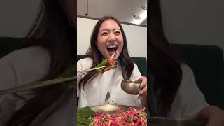 When the food is so good you start singing clasical music lol korea koreanfood mukbang seoul [upl. by Aneehsirk]