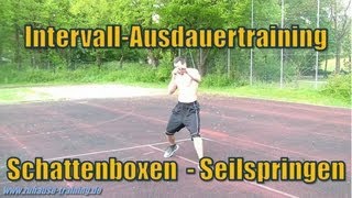 Intervalltraining mit Seilspringen und Schattenboxen  HIIT Ausdauertraining [upl. by Amhsirak]