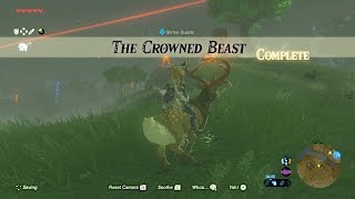 Zelda BOTW  34120 The Crowned Beast  Mezza Lo Shrine Hateno Tower Region [upl. by Simonne]