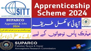 Suparco apprenticeship 2024  Suparco Jobs  Suparco Pakistan [upl. by Ahselaf]