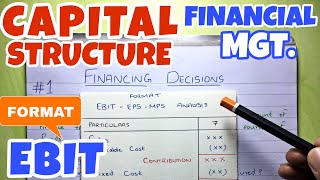 1 Capital Structure  Financing Decision  Financial Management  BCOM  BBA  CMA [upl. by Haelahk]