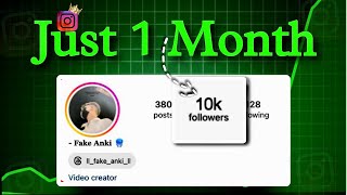 0 To 10k Followers In Just 1 Month 🔥  Instagram Account Grow Kaise Kare [upl. by Lleynod122]