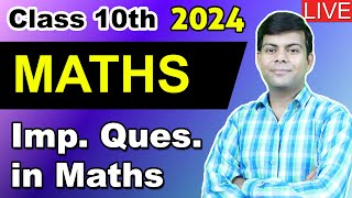 FULL MATHS REVISION 1 Shot  Important Questions in Maths Class 10th  2024 Board Exams [upl. by Franck]