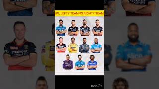 IPL LEFTY TEAM VS RIGHTY TEAM cricket ipl [upl. by Annek]