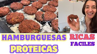 Hamburguesas Proteicas Receta legumbres alimentacionvegana  alimentacionvegana veganfood [upl. by Ataynek309]