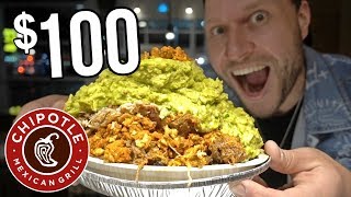 100 Chipotle Burrito Bowl CHALLENGE [upl. by Rhodia]