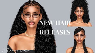 New Sims 4 CC Hair Releases  Sims 4 CC  Sims 4 Black CC  Sims 4 Hair CC  The Sims  The Sims 4 [upl. by Llorre]