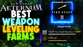 Where To Level Weapon FAST  New World Aeternum Weapon Mastery Farms Compared [upl. by Nalyd]