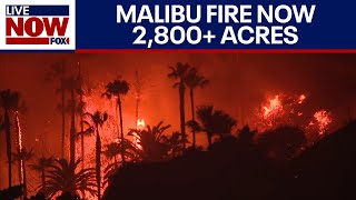 Malibu wildfire grows to more than 2800 acres  LiveNOW from FOX [upl. by Ayn]