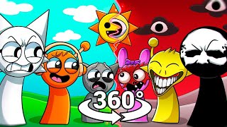 INCREDIBOX SPRUNKI Vs HORROR VERSIONS Animation 360° VR [upl. by Busey]