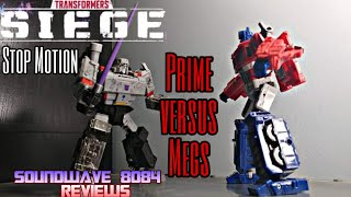 Transformers Siege Stop Motion Prime VS Megatron [upl. by Rolecnahc]