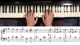 Minuet 3 in G by Bach  Right hand left and hands together  Petzold BWV Anh 114 [upl. by Sheri]