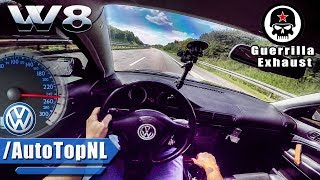 VW Passat W8 ACCELERATION amp TOP SPEED AUTOBAHN POV by AutoTopNL [upl. by Casey701]