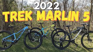 New Trek Marlin Is Here Whats Changed  2022 Trek Marlin 5 Mountain Bike [upl. by Eoz]