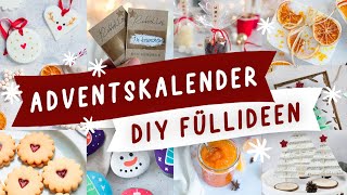 ADVENTSKALENDER befüllen  24 Ideen den Adventskalender mit DIY Geschenken selber machen [upl. by Airpac]