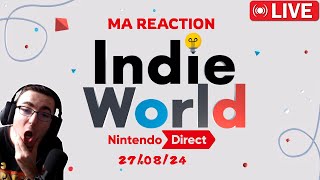 Ma réaction sur le Indie World amp Nintendo Direct Partner Showcase du 27082024 [upl. by Dow119]