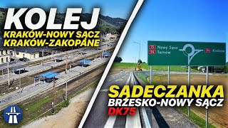 DK75 Brzesko Nowy Sącz Sądeczanka plany i kontrowersje Linia kolejowa Kraków  Nowy Sącz Zakopane [upl. by Greta]