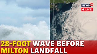 Hurricane Milton In Florida 2024 LIVE  Massive 28Foot Wave Captured Inside Hurricane Milton  N18G [upl. by Tullus]