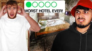 Staying in the WORST RATED Hotel in My City [upl. by Inalel]