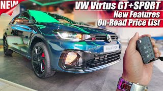 VW Virtus GT Plus Sport 2024 New Model On Road Price List Mileage Features [upl. by Schindler]