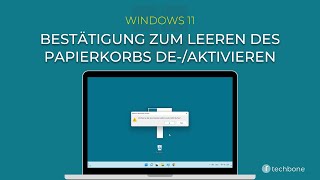 Bestätigung zum Leeren des Papierkorbs deaktivieren Windows 11 [upl. by Jacynth251]