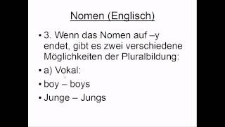 Nomen Englisch Grammatik [upl. by Ttenna3]