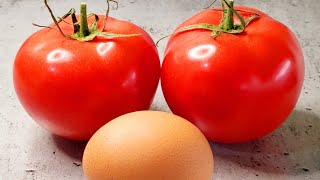 RECETA RAPIDÍSIMA EN MINUTOS👌ES LA FAVORITA DE MI MARIDO en VERANO con 1 HUEVO 2 TOMATES 🍅 y ATÚN [upl. by Nothsa]