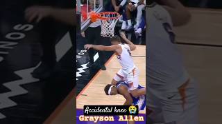 Grayson Allen FOUL😭 nba basketball ytshorts trend funny viralvideo viralshorts nbatoday pba [upl. by Hairahcez336]