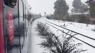 Blizzard leaving Newton Abbot station ❄️⛄️ [upl. by Leirud]