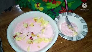 Fruit Custard Recipe Strawberry Flavor By Fatima Food Secrets  Rafhan Strawberry Custard Recipe [upl. by Sesilu]