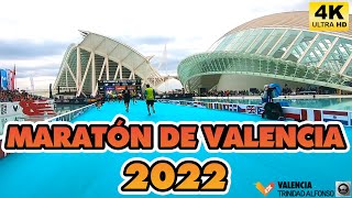 RECORRIDO MARATÓN VALENCIA 2022  VÍDEO PARA CORRER O CAMINAR EN CASA [upl. by Akinit]