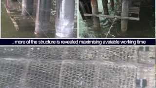 Jetty under deck access  innovative suspended scaffold replacement [upl. by Clareta]