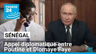 Sénégal  appel téléphonique diplomatique entre Poutine et Diomaye Faye • FRANCE 24 [upl. by Itsur3]