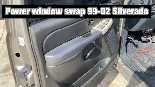 ELECTRIC WINDOW SWAP ON 9906 SILVERADO EASY HOW TO [upl. by Santini]