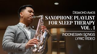 Saxophone Playlist for Sleep Therapy Vol 1  Indonesian Songs  Lyric Video [upl. by Hynda]