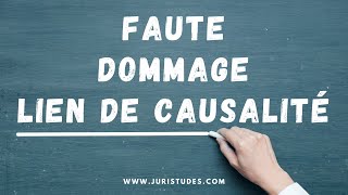 Responsabilité Civile  faute dommage et lien de causalité [upl. by Anilasor31]