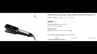 New Flat Iron  Infiniti Pro by Conair Tourmaline Ceramic Flat Iron 2quot [upl. by Kcirrej]