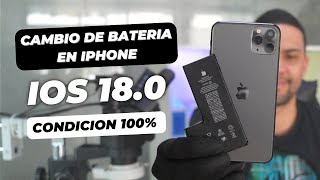 CAMBIO DE BATERIA IPHONE CON IOS 18  METODO DEFINITIVO [upl. by Templer]