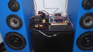 Amplifier Gainclone LM1875  Speaker 3way 8 inch [upl. by Stolzer285]