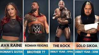 WWE Anoai Family All Wrestlers19622024 Debut [upl. by Acire]